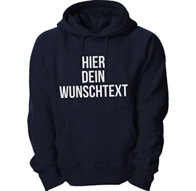 Ma2ca Kapuzenpullover mit Wunschtext/Selber gestalten mit dem Amazon T-Shirt Designer/Hoodie Druck/Shirt Designer Kapuzenpullover Hoodie-Navy-m von Ma2ca