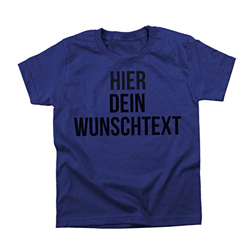 Kinder Jungen und Mädchen T-Shirt mit Wunschtext - Selber gestalten mit dem Amazon T Shirt Designer - Tshirt Druck - Shirt Designer Rundhals Kinder T-Shirt-royal-XXL von Ma2ca