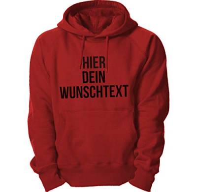 Ma2ca Kapuzenpullover mit Wunschtext/Selber gestalten mit dem Amazon T-Shirt Designer/Hoodie Druck/Shirt Designer Kapuzenpullover Hoodie-red-m von Ma2ca