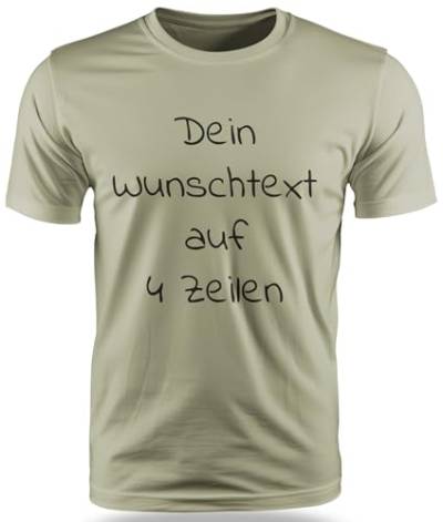 T-Shirt mit Wunschtext - Selber gestalten mit dem Amazon T Shirt Designer - Tshirt Druck - Shirt Designer Herren Männer T-Shirt-Sand-m von Ma2ca