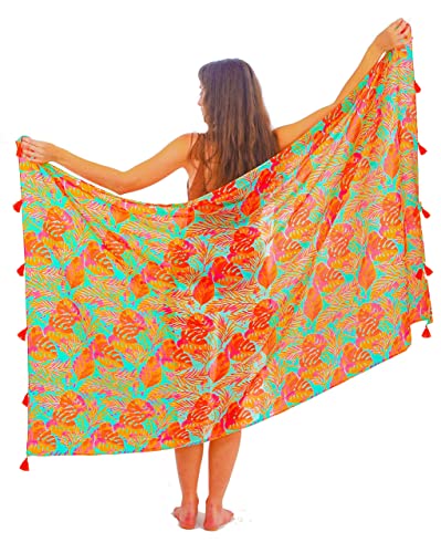 Mandala Life ART Damen Sarong, Pareo,Bikini Vertuschen, Strandtuch,Wickelrock, TapisserieWickeltuch Schal Halstuch - Hochwertiger Rayon - Weich und Leicht von Mandala Life ART