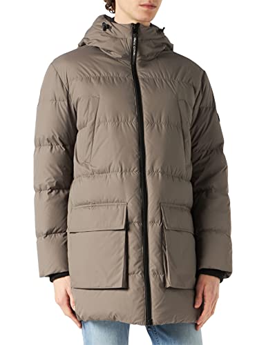 Marc O'Polo Herren Steppmantel mit Daunen-Federn-Füllung, Herren Wintermantel aus wasserabweisendem Material, Daunenmantel im Puffer-Stil, Grau (Grau 945), L von Marc O'Polo