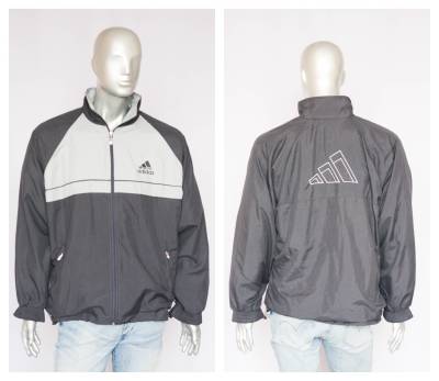 Vintage Grau Adidas Sweatshirt Herren Windbreaker Trainingsjacke Tragen Adidas Pullover Retro Jacke Sport von MechanicalOrange