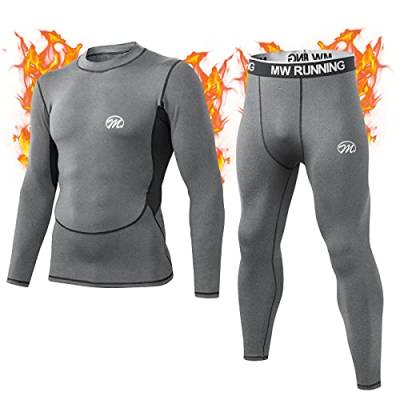 MeetHoo Thermounterwäsche Herren, Funktionsunterwäsche Set Funktionswäsche Atmungsaktiv Thermo Unterwäsche Thermowäsche Base Layer Radsport Laufen von MeetHoo