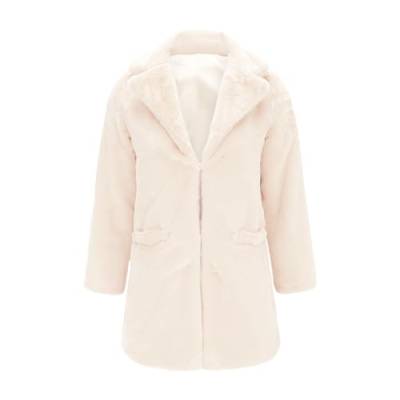 Meggsnle Teddyfell Jacke Damen Exklusiv Pelzimitatjacke Extravagant Nerzjacke Elegant Veganer Pelzmantel Faux-Fur Feminin Nerzmantel Plüschmantel Chic Felljacke Kunstfelljacke von Meggsnle