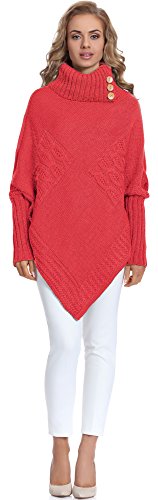 Merry Style Damen Poncho M83N4 (Coral, One Size) von Merry Style