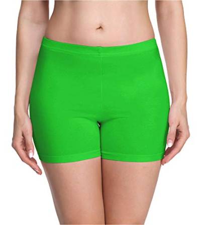 Merry Style Damen Shorts Radlerhose Unterhose Hotpants Kurze Hose Boxershorts aus Viskose MS10-283(Grün,L) von Merry Style
