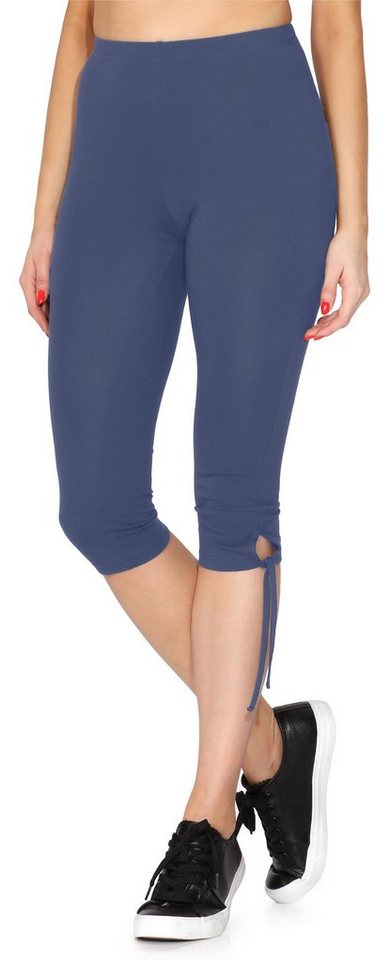 Merry Style Leggings Damen 3/4 Capri Leggings MS10-378 (1-tlg) elastischer Bund von Merry Style