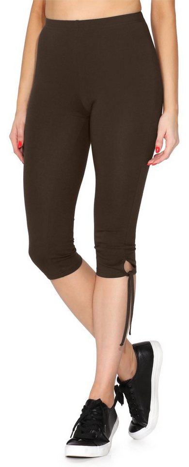 Merry Style Leggings Damen 3/4 Capri Leggings MS10-378 (1-tlg) elastischer Bund von Merry Style