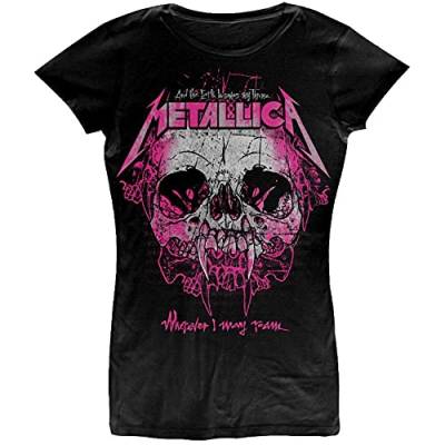 Metallica T Shirt Wherever I May Roam Band Logo offiziell Damen Skinny Fit S von Metallica