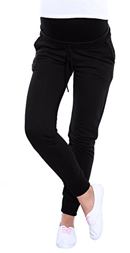 Mija - Casual Schwangerschaftshose Umstandshose mit Bauch-Panel/Umstandsmode 4060 (EU34 / XS, Schwarz) von Mija Arts