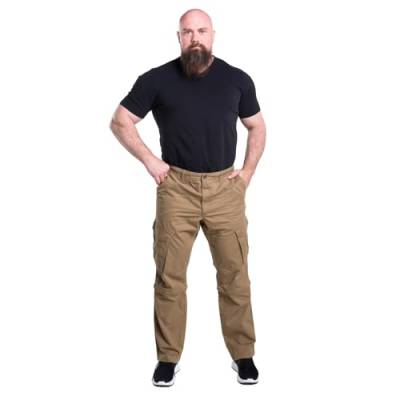 Mill&Tailor Cargohose Zip-Off Beige Größe 54 I Zip-Stoffhose für Männer lang I Cargo-Hose 100% Baumwolle I Hose für Herren Regular Fit mit 6 Taschen & Reißverschluss I Hosen in Übergrößen von Mill&Tailor