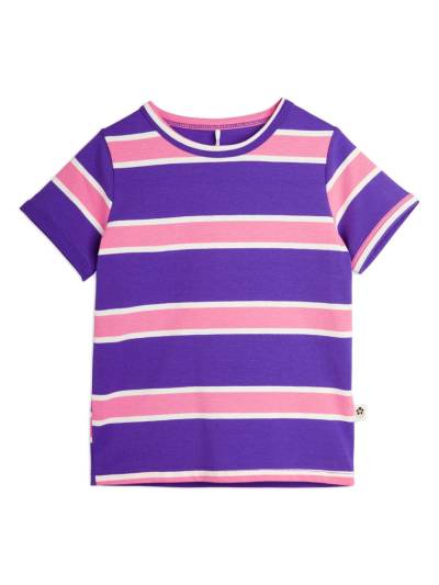Mini Rodini Gestreiftes T-Shirt - Violett von Mini Rodini
