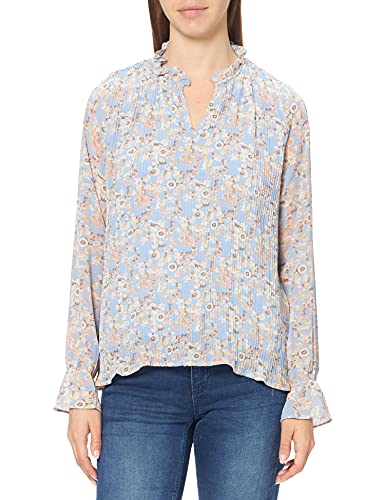 Minus Women's Rikka V-neck blouse blouse, Dusty blue flower print, 36 von Minus