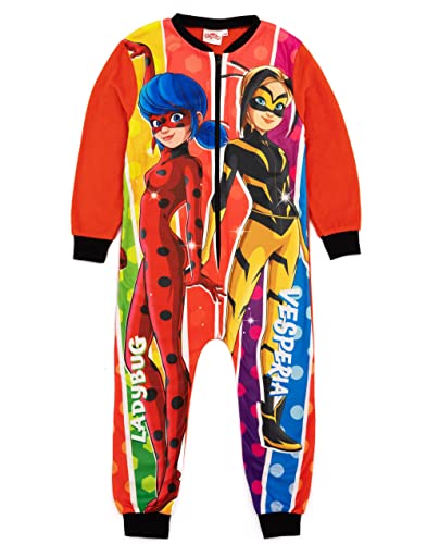 Miraculous Girls Roter Einteiler | All-in-One-Fleece-Loungewear | Marienkäfer Vesperia | Kinder-Pyjama-Pyjama-Schlafanzug-Nachtwäsche | Gemütliche Geschenkartikel – 5–6 Jahre von Miraculous