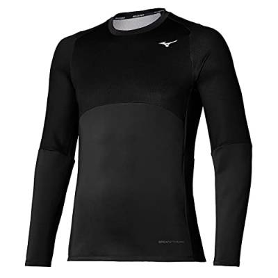 Mizuno Herren Muscle Warm Bt L/S T-Shirt, Black, XL von Mizuno