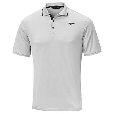 Mizuno Herren bewegen Tech Quick Dry Kragen Polo-Hemd - Light Grau - XXL von Mizuno