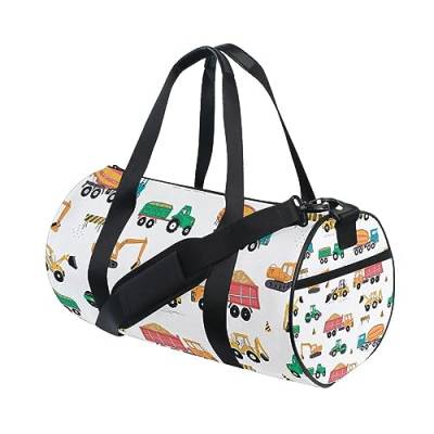 Childish Truck Cute Construction Vehicle Sports Gym Bag Women Men Travel Duffel Bag Workout Bags Exercise Beach Yoga Weekend Dance Bag, D080, L von Mnsruu