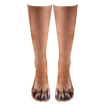 Molain Kniestrümpfe Overknee Strümpfe Damen Simulation Tier Pfoten Oberschenkelhohe Socken in Übergröße über dem Knie Knee High Beinwärmer Stockings Lange Socken für Halloween Sport Herren von Molain