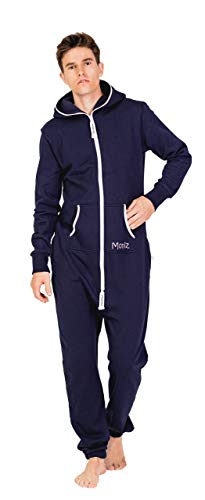 Moniz Herren Jumpsuit, Onesie, Overall (dunkelblau, L von Moniz