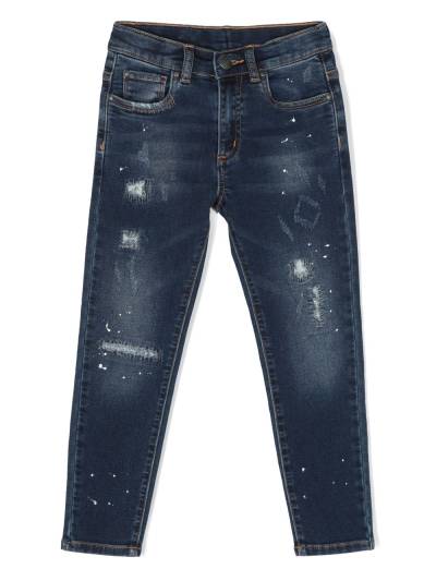 Monnalisa Gerade Jeans mit Distressed-Detail - Blau von Monnalisa
