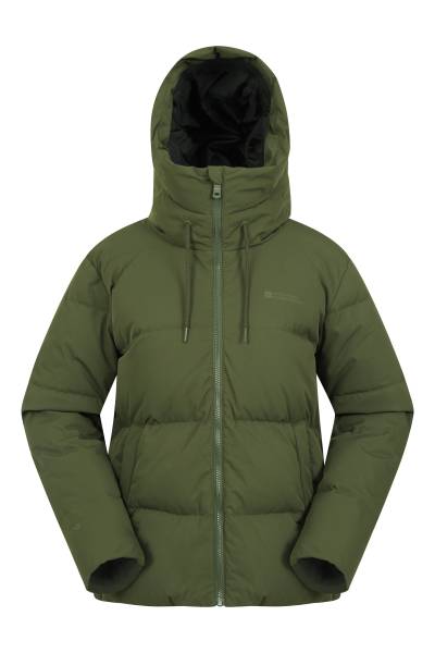 Extreme kuschelige kurze Daunenjacke für Damen - Khaki von Mountain Warehouse