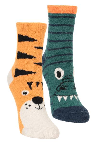 Kinder Anti-Rutsch Socken - 2er Pack - Orange von Mountain Warehouse