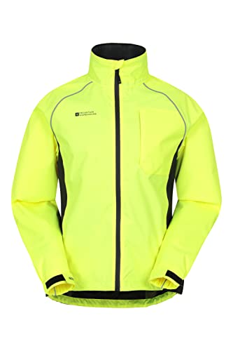 Mountain Warehouse Adrenaline Iso Viz Herren-Sportjacke - Fahrradjacke, reflektierende, wasserdichte und atmungsaktive Unisex-Outdoor-Regenjacke zum Laufen und Wandern Gelb 3XL von Mountain Warehouse