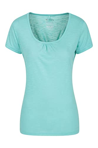 Mountain Warehouse Agra Damen-T-Shirt - Leichtes Damen-Sportshirt, schnell trocknendes, atmungsaktives, schweißableitendes Outdoor-Shirt - für Wandern und Freizeit Minze 36 von Mountain Warehouse