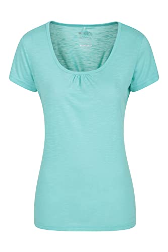 Mountain Warehouse Agra Damen-T-Shirt - Leichtes Damen-Sportshirt, schnell trocknendes, atmungsaktives, schweißableitendes Outdoor-Shirt - für Wandern und Freizeit Minze 38 von Mountain Warehouse