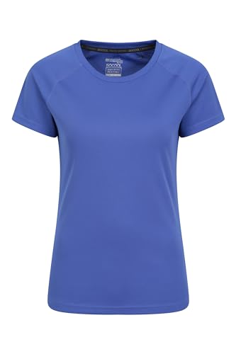 Mountain Warehouse Endurance Damen-T-Shirt - IsoCool Damen-T-Shirt mit UV-Schutz LSF 30+, atmungsaktives, leichtes T-Shirt für Damen - zum Joggen, Reisen & Freizeit Dunkelblau 42 von Mountain Warehouse