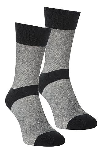 Mountain Warehouse IsoCool Liner Socken - 2er-Pack, atmungsaktive Wandersocken, bequem, waschmaschinenfest, Lange Socken, antibakteriell, schnelltrocknend - Für Sport Schwarz 41-45 von Mountain Warehouse