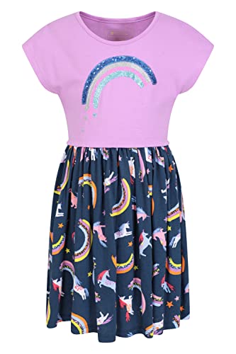 Mountain Warehouse Kleid aus Bio-Baumwolle mit Mohnblumen-Druck für Kinder Rainbow 5-6 Jahre von Mountain Warehouse
