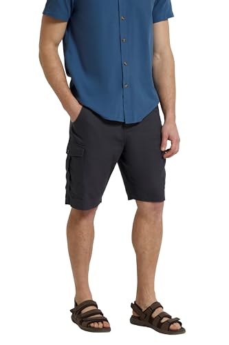 Mountain Warehouse Lakeside Herrenshorts - Strapazierfähige Cargoshorts aus 100% Baumwolltwill, 6 Taschen - Für Wandern, Laufen, Bergwandern und Camping Dunkelgrau 60W von Mountain Warehouse