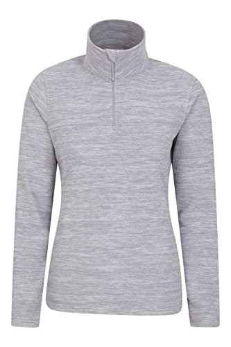 Mountain Warehouse Snowdon Melange Fleece-Pullover Damen - dünner, Warmer Winter-Pullover aus Fleece für Damen zum Laufen, Wandern, Joggen und für Sport und Outdoor Grau 40 von Mountain Warehouse