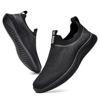 MrToNo Slip On Sneakers Herren Damen Turnschuhe Sportschuhe Fitness Sporthalle Freizeitschuhe Atmungsaktiv Leichtgewichts Joggingschuhe Straßenlaufschuhe Bequem Laufschuhe Outdoor Walkingschuhe-HEI-42 von MrToNo