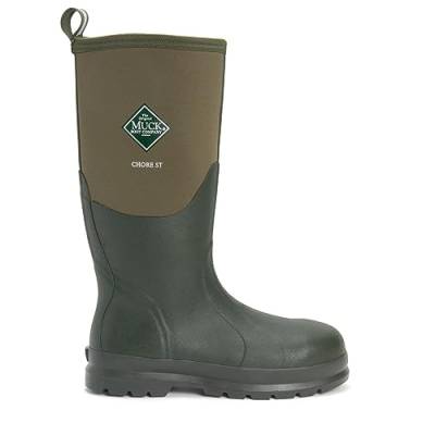 Muck Boots Unisex Erwachsene Chore Steel Toe Sicherheits-Gummistiefel, Grün (Moss Stmg) von Muck Boots