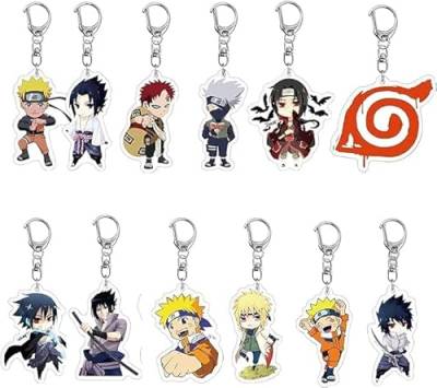 ND 12 Stück Anime Schlüsselanhänger,Anime Anhänger,Cartoon Schlüsselanhänger,Schlüsselanhänger Cute Anime,Anime Keychain,für Schultasche Federmäppchen Schlüssel Decor. von N\D