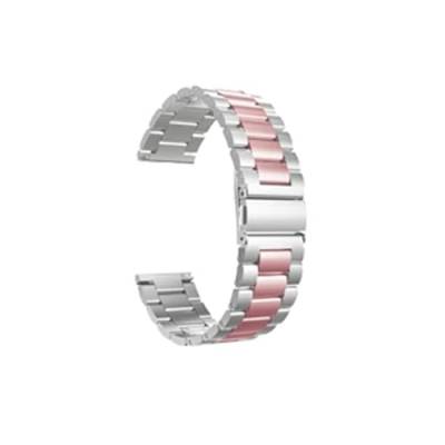 22 mm Uhrenarmband passend for Huami Amazfit GTR 4 3 Pro Armband, Edelstahl-Metallarmband, passend for Amazfit GTR4 GTR3 Armband-Zubehör (Color : Silver pink, Size : For 22mm Width Watch) von NALoRa