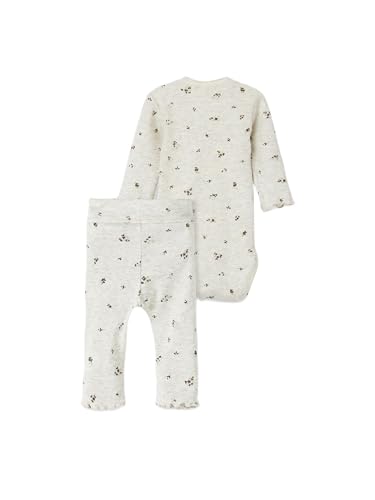 NAME IT Baby-Mädchen NBFKUSCHA LS Set Body, Peyote Melange, 80 von NAME IT