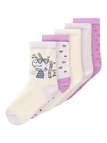 NAME IT Damen NMFVINNI 5P K5 Socken, Orchid Hush, 19/21 von NAME IT