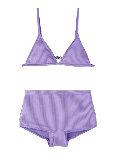 name it Girl's NLFZINDULLE Rib Bikini, Sand Verbena, 134/140 von NAME IT