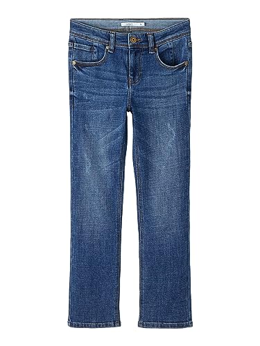 NAME IT Jungen NKMRYAN Straight Jeans 2520-EL NOOS Jeanshose, Dark Blue Denim, 134 von NAME IT