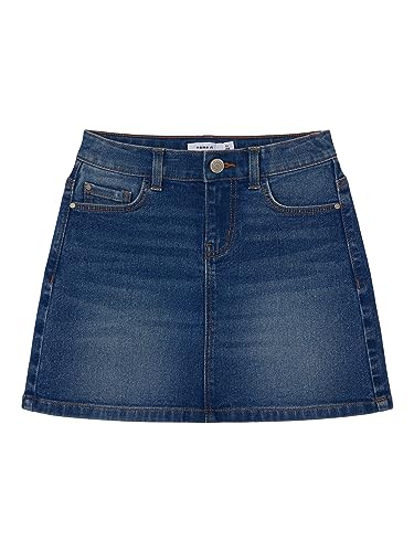 NAME IT Mädchen NKFDIANA A Shape DNM Skirt 4311-IO NOOS Rock, Medium Blue Denim, 158 von NAME IT