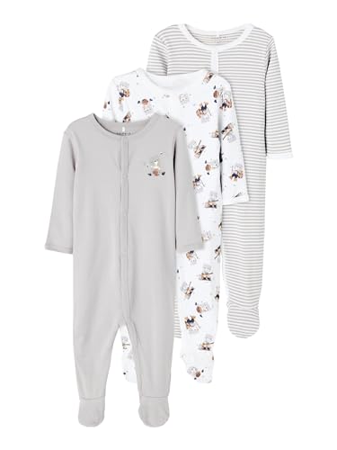 NAME IT Jungen NBNNIGHTSUIT 3P W/F Alloy Bear NOOS 13194783, Alloy, 74 von NAME IT