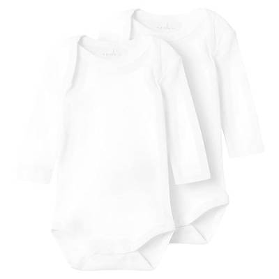 NAME IT Unisex NBNBODY 2P LS SOLID NOOS Body, Bright White, 68 von NAME IT