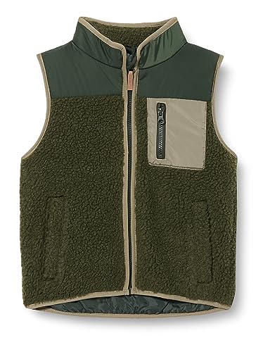NAME IT Unisex NKNMALL Teddy Vest Weste, Beetle, 146 von NAME IT