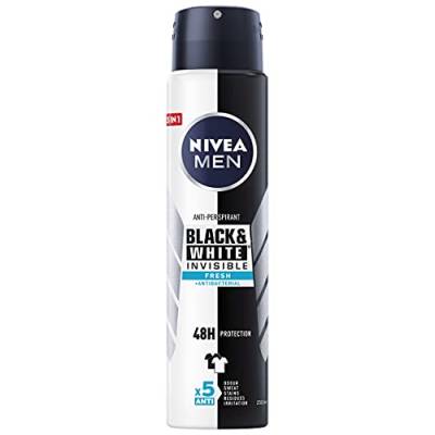 NIVEA MEN Black&White 48H Invisible Fresh Antitranspirant Spray für Herren 250ml von NIVEA