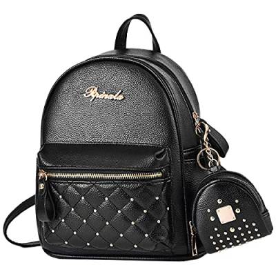 NIYUTA Damen Rucksackhandtaschen modische reise freizeit Schultertaschen schulrucksack Niet Sohn Mutter Tasche schwarz von NIYUTA