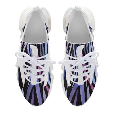NMVAWIPT Leichte Trailrunning-Schuhe für Damen, atmungsaktiver Wanderschuh, modische Outdoor-Sneaker mit 3D-Druck (Color : Style C - White, Size : 36 EU) von NMVAWIPT